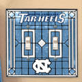 North Carolina Tarheels UNC NCAA College Art Glass Double Light Switch Plate Cover