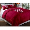 Indiana Hoosiers College Twin Chenille Embroidered Comforter Set with 2 Shams 64" x 86"