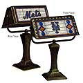 New York Mets MLB Art Glass Banker's Lamp