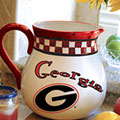 Georgia UGA Bulldogs NCAA College 14" Gameday Ceramic Chip and Dip Platter