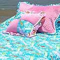 Surf City Turquoise Surf Twin Comforter