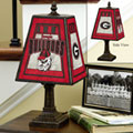 Georgia UGA Bulldogs NCAA College Art Glass Table Lamp