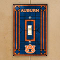 Auburn Tigers NCAA College Art Glass Single Light Switch Plate Cover