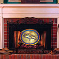 Denver Broncos NFL Stained Glass Fireplace Screen