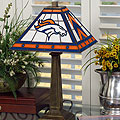 Denver Broncos NFL Mission Style Stained Glass Lamp
