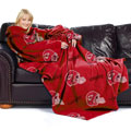 NFL Kansas City Chiefs Comfy Throw Blanket with Sleeves