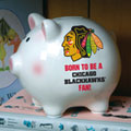 Chicago Blackhawks NHL Ceramic Piggy Bank