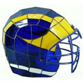 NCAA Michigan Wolverines Stained Glass Football Helmet Lamp