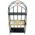 NCAA Texas Longhorns Stained Glass Bakers Rack