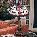 Texas Rangers MLB Stained Glass Table Lamp