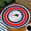 New England Patriots NFL 14" Round Melamine Chip and Dip Bowl