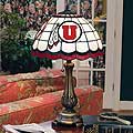 Utah Utes NCAA Stained Glass Table Lamp