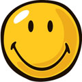 Round Smiley Yellow Rug (39" round)
