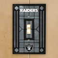 Oakland Raiders NFL Art Glass Single Light Switch Plate Cover