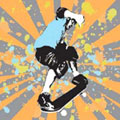 Skater Cool - Contemporary mount print with beveled edge