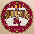Arizona State Sun Devils NCAA College 12" Round Art Glass Wall Clock