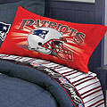 New England Patriots Full Size Pinstripe Sheet Set