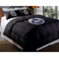 New York Mets MLB Twin Chenille Embroidered Comforter Set with 2 Shams 64" x 86"