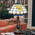West Virginia Mountaineers NCAA Stained Glass Table Lamp