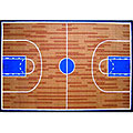 63" x 90" Basketball Court Rug