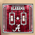 Alabama Crimson Tide NCAA College Art Glass Double Light Switch Plate Cover