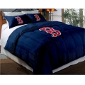 Boston Red Sox MLB Twin Chenille Embroidered Comforter Set with 2 Shams 64" x 86"