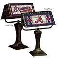 Atlanta Braves MLB Art Glass Banker's Lamp