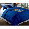 Kansas Jayhawks College Twin Chenille Embroidered Comforter Set with 2 Shams 64" x 86"