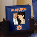 Auburn Tigers NCAA College Art Glass Photo Frame Coaster Set