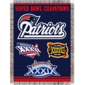 New England Patriots NFL "Commemorative" 48" x 60" Tapestry Throw