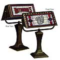 Washington Nationals MLB Art Glass Banker's Lamp