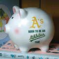 Oakland Athletics MLB Ceramic Piggy Bank