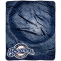 Milwaukee Brewers MLB "Retro" Royal Plush Raschel Blanket 50" x 60"