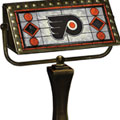 Philadelphia Flyers NHL Art Glass Banker's Lamp