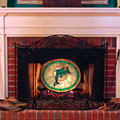 Miami Dolphins NFL Stained Glass Fireplace Screen
