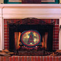 Los Angeles Anaheim Angels MLB Stained Glass Fireplace Screen