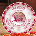 Oklahoma Sooners NCAA College 14" Ceramic Chip and Dip Tray