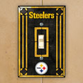 Pittsburgh Steelers NFL Art Glass Single Light Switch Plate Cover