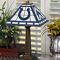 Indianapolis Colts NFL Mission Style Stained Glass Lamp