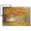 Autumn Leaves - Contemporary mount print with beveled edge