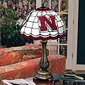 Nebraska Huskers NCAA Stained Glass Table Lamp