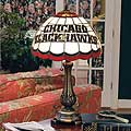 Chicago Blackhawks NHL Stained Glass Table Lamp