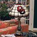Oklahoma Sooners NCAA Stained Glass Table Lamp
