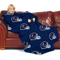 NFL Houston Texans Comfy Throw Blanket with Sleeves