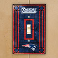 New England Patriots NFL Art Glass Single Light Switch Plate Cover