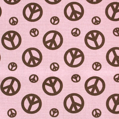 Chocolate Peace Fabric