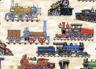 Chattanooga Trains Fabric