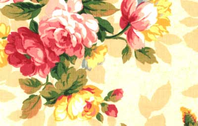 Cream & Roses Fabric