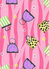 Fashion Bags Pink Fabric