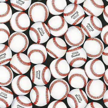 Grand Slam Baseballs Fabric